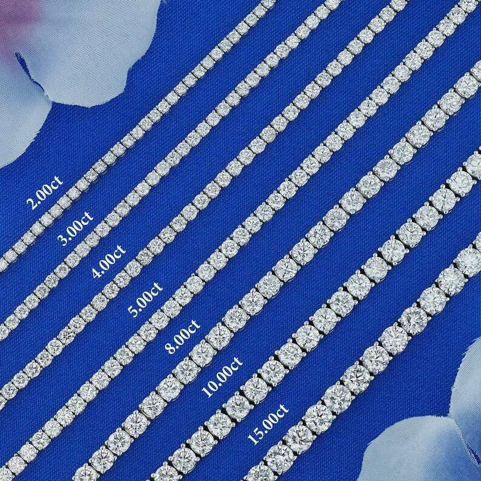 14k White Gold Diamond Tennis Bracelet G996