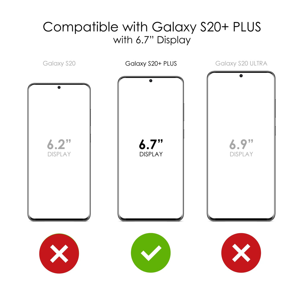 Clear Shockproof Hybrid Case for Galaxy S20 PLUS with Tempered Glass Screen Protector B416