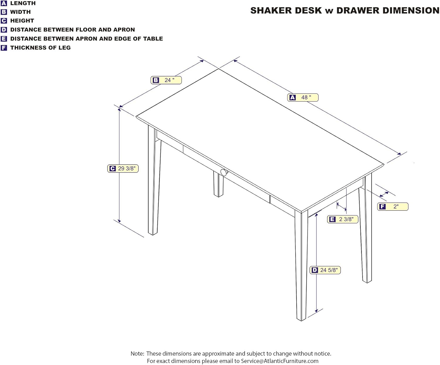 Antique Walnut Shaker Desk A853629