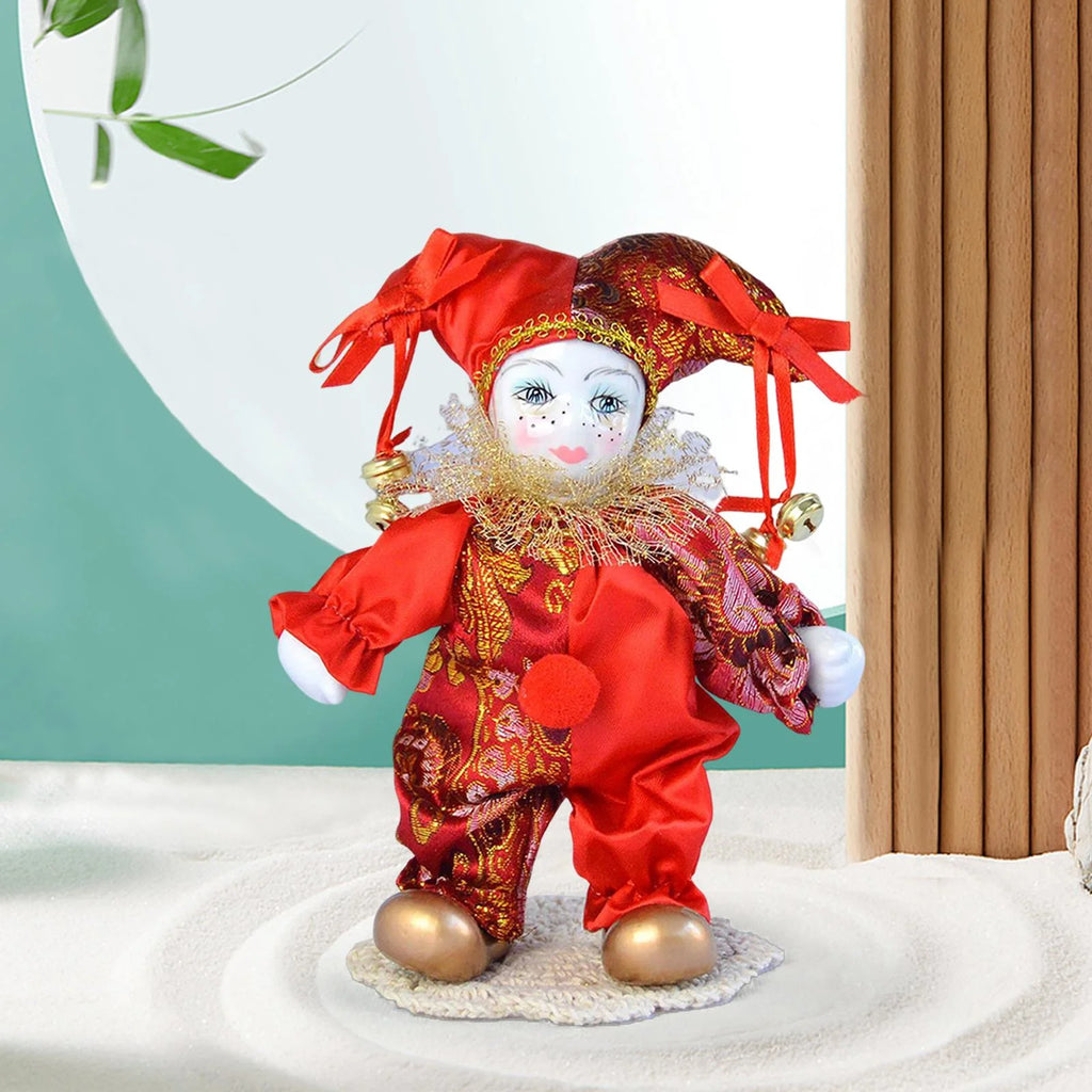 Antique Porcelain Harlequin Doll Ornaments V52713