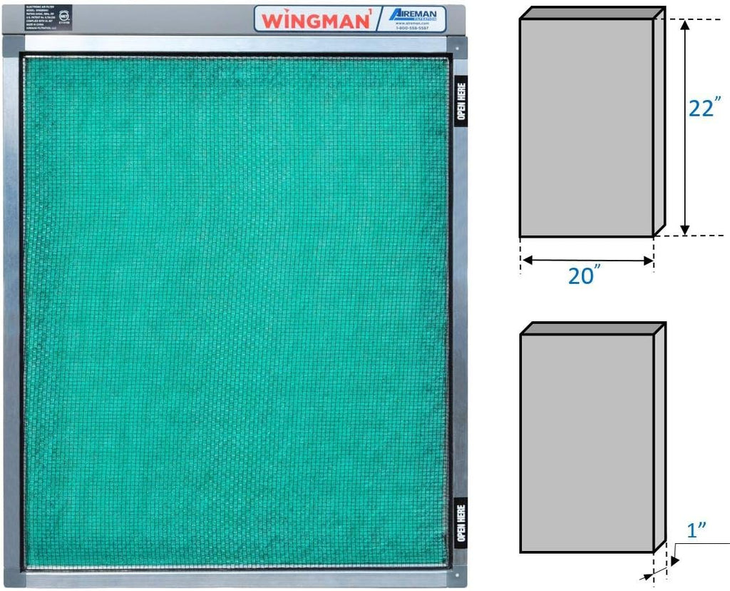 17x25x1 Electronic Air Filter with Year Supply of Replacement Pads H1098