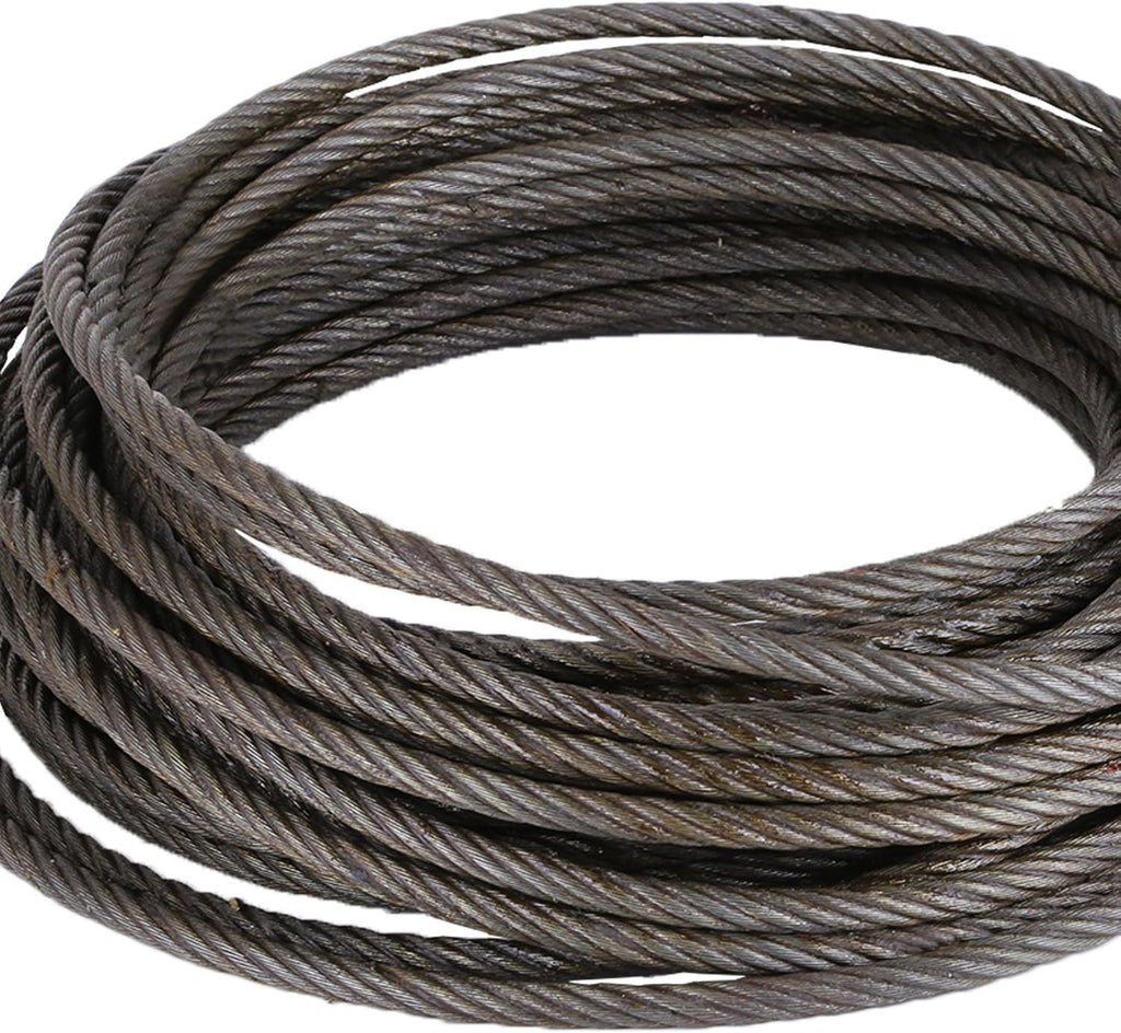 Winch Cable 8/17Inch x 100Ft Replacement Wire Rope 4400LBS Fiber Core Swivel Hook Pack of 2 X862