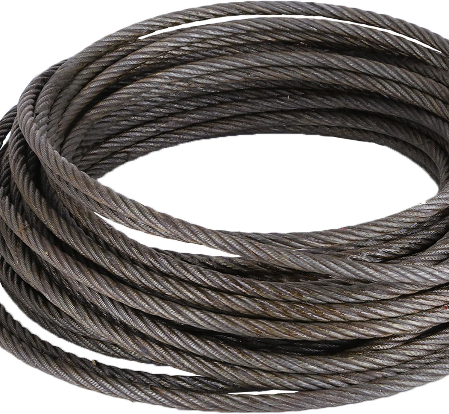 Winch Cable 8/17Inch x 100Ft Replacement Wire Rope 4400LBS Fiber Core Swivel Hook Pack of 2 X862
