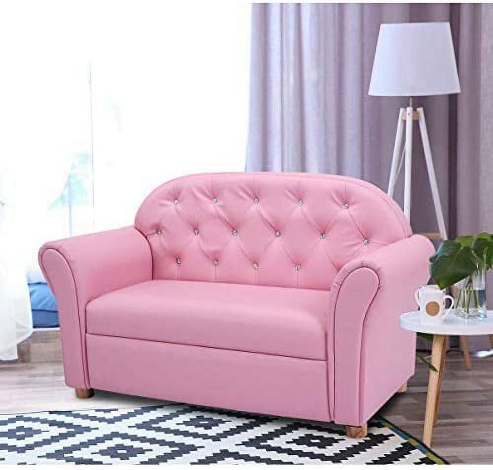 Pink 2 Seat Kids Sofa Bed L4471