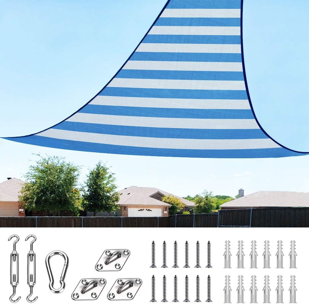 24x24 Ft 185G HDPE Square Sun Shade Sail Canopy H61906
