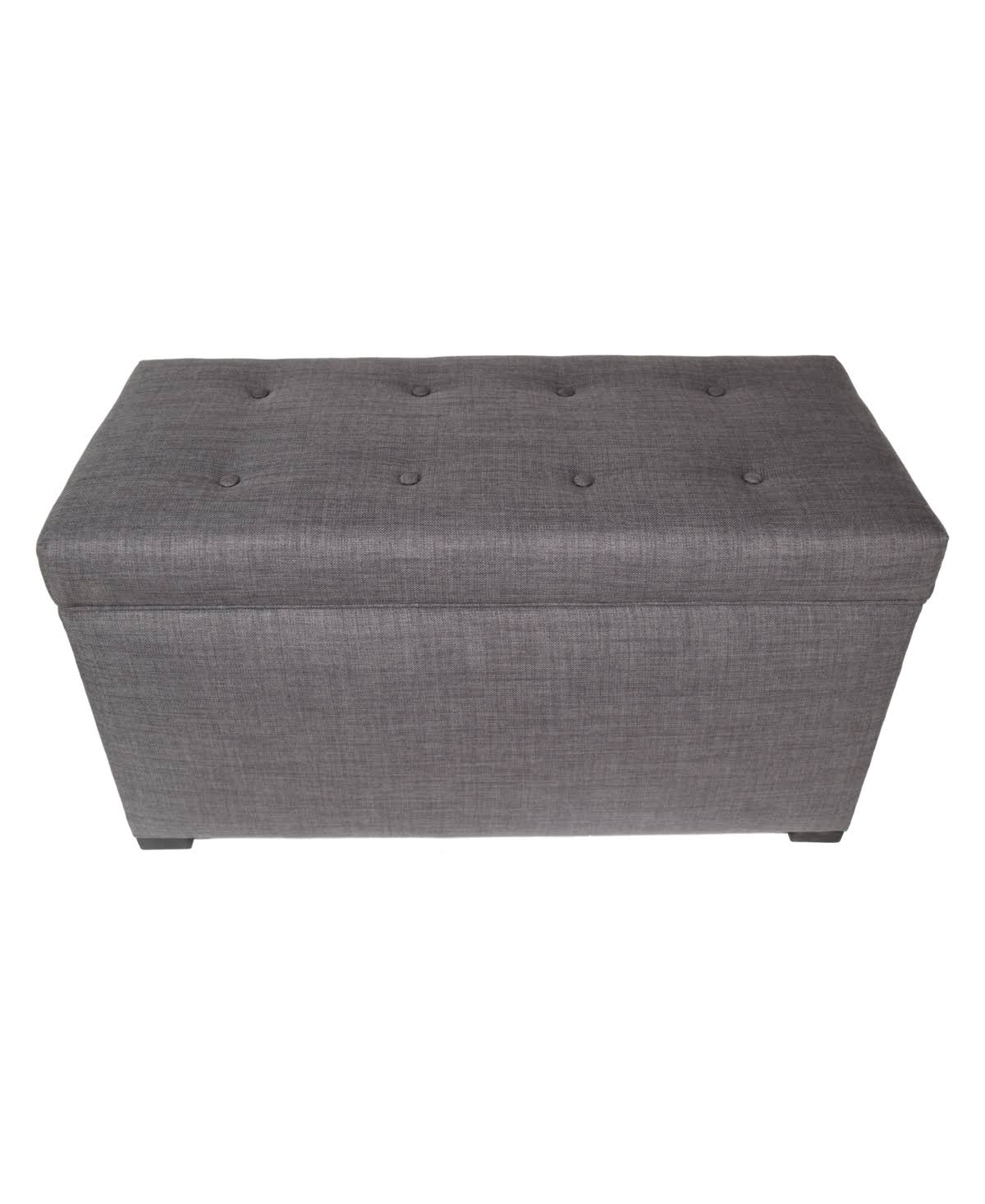 Tufted Storage Bench Gray P595061