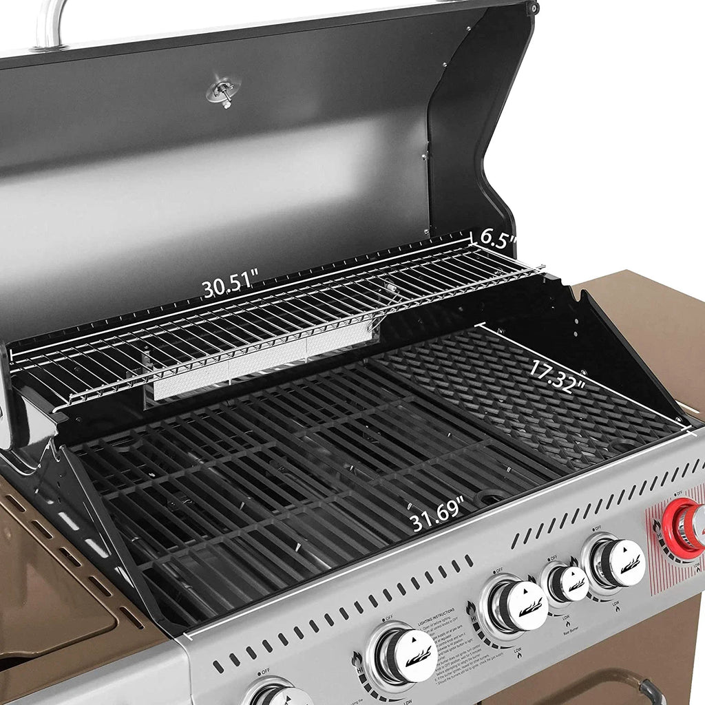 5-Burner Propane Gas Grill with Rotisserie Kit C765048
