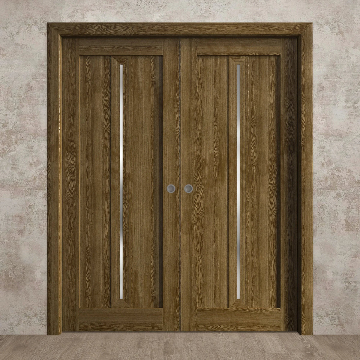 Sliding French Double Pocket Doors 48 x 84 inches Solid Wood H807