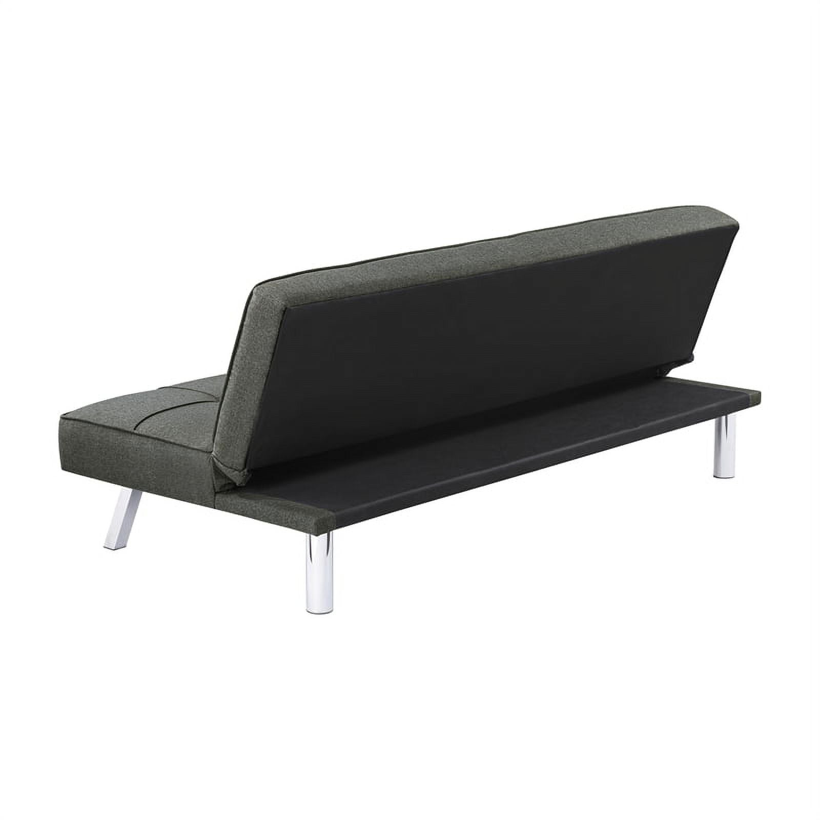 Modern Fabric Upholstered Tufted Sofa Bed in Gray P125282