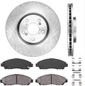 5 Lug Brake Disc Rotors and Ceramic Brake Pads with Clips M96294