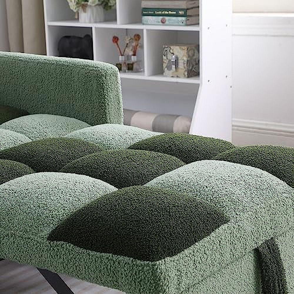 3 in 1 Convertible Velvet Sleeper Chair Bed with Pillow Q658883
