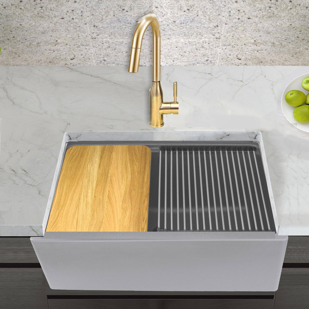 33-inch Reversible Granite Composite Apron Sink with Accessory Pack F770