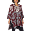 Red Jacquard Kimono R210