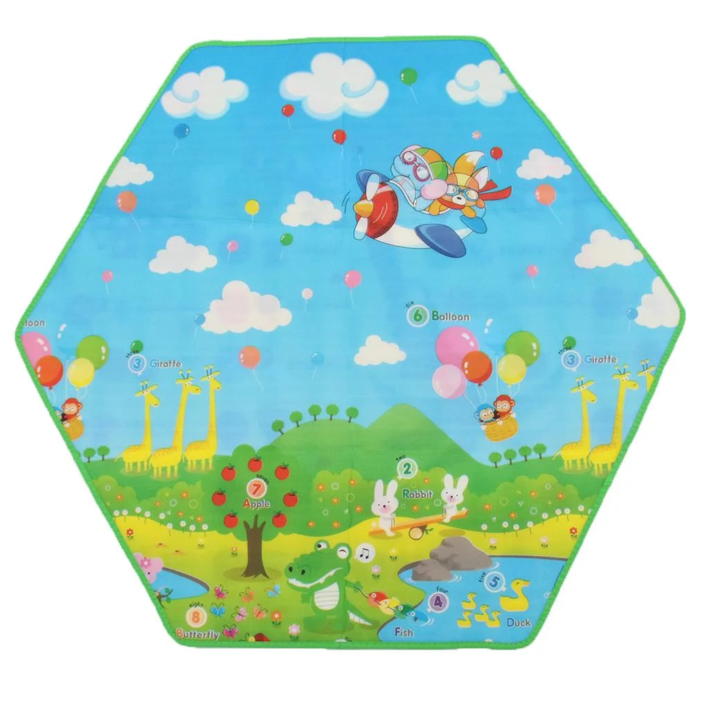 Hexagonal Play Tent with Crawling Carpet Mat F161