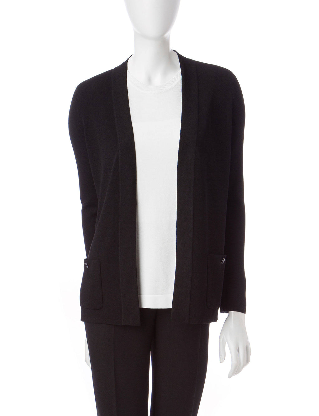 Black Open-Front Cardigan Y4779