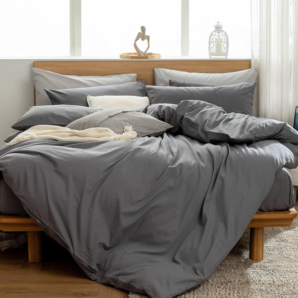 Queen 3 PCs Percale Cotton Duvet Cover Set R8527