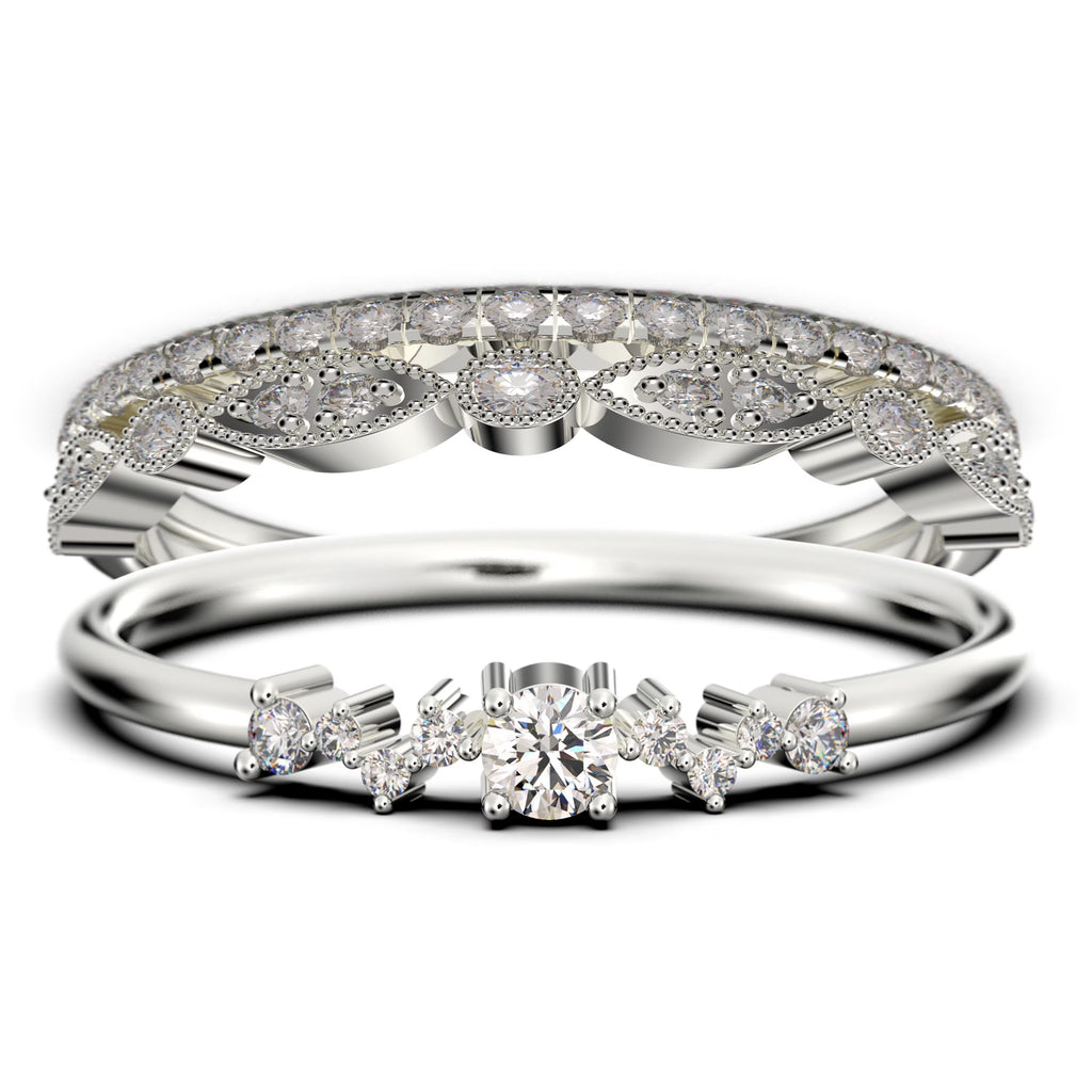 1.60 Carat Round Cut Moissanite Engagement Ring in 925 Sterling Silver With 18k White Gold Plating Z87255