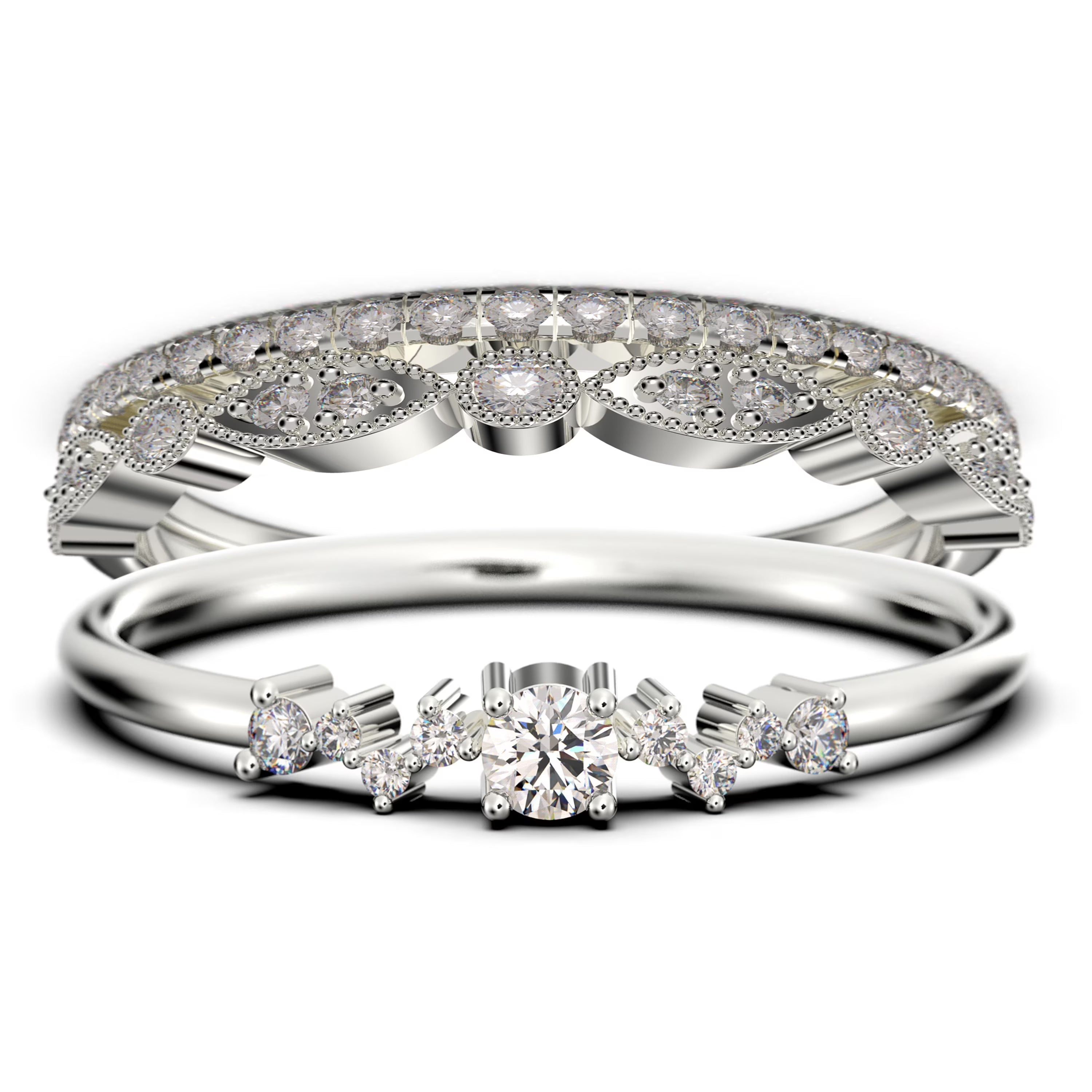 1.60 Carat Round Cut Moissanite Engagement Ring in 925 Sterling Silver With 18k White Gold Plating Z87255