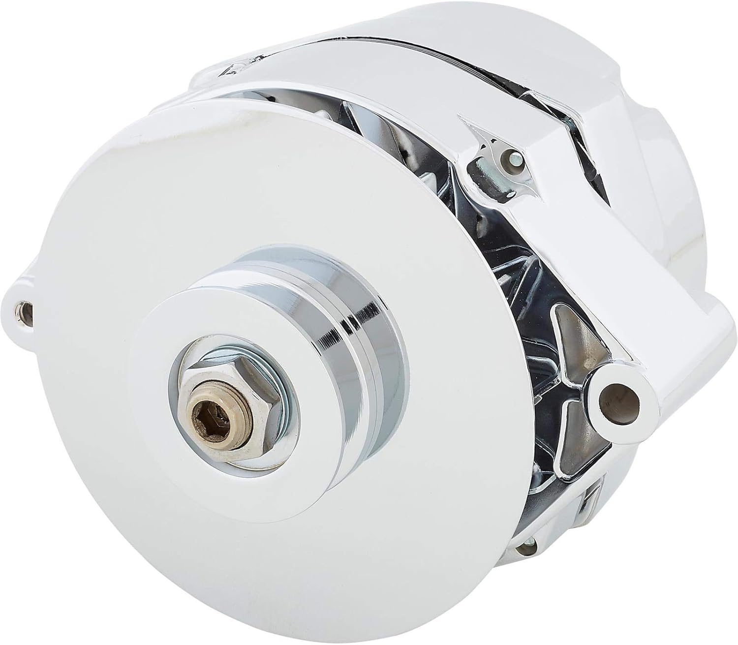 Chrome 100 Amp One Wire Alternator with Chrome Bracket E30326
