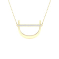 10k Yellow Gold Diamond Initial D Letter Necklace 1/20 Cttw M569761