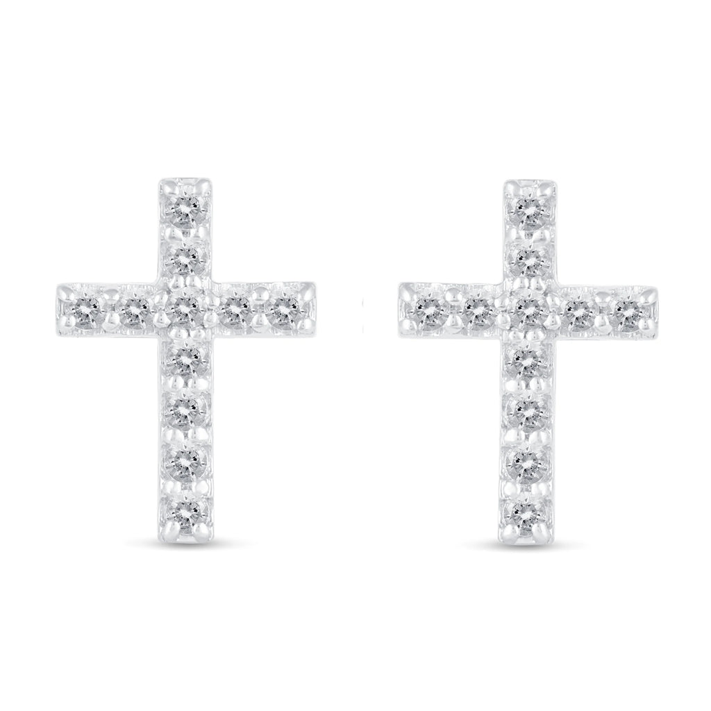 1/4 CTW Real Diamond Stud Earrings in 925 Sterling Silver N157585