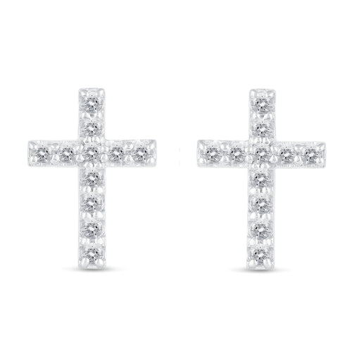 1/4 CTW Real Diamond Stud Earrings in 925 Sterling Silver N157585