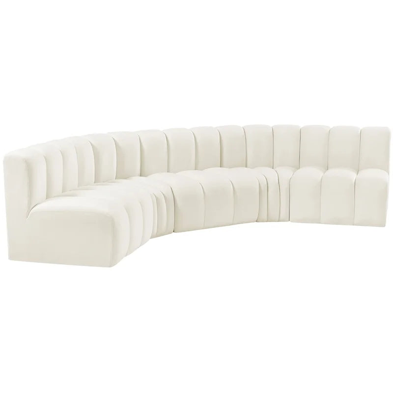 Cream Velvet Modular Sofa S2863