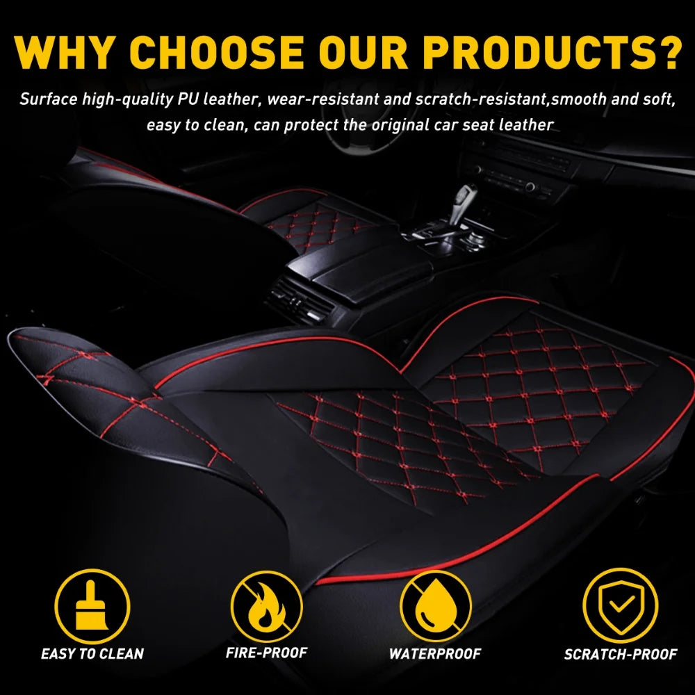 Black-Red Full Set Car Seat Covers F690
